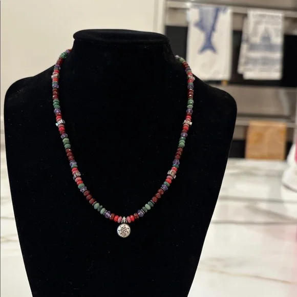 Sundance Catalog Carnelian, Amethyst, Red Jade & Sterling Silver Necklace—New! - Picture 2 of 6